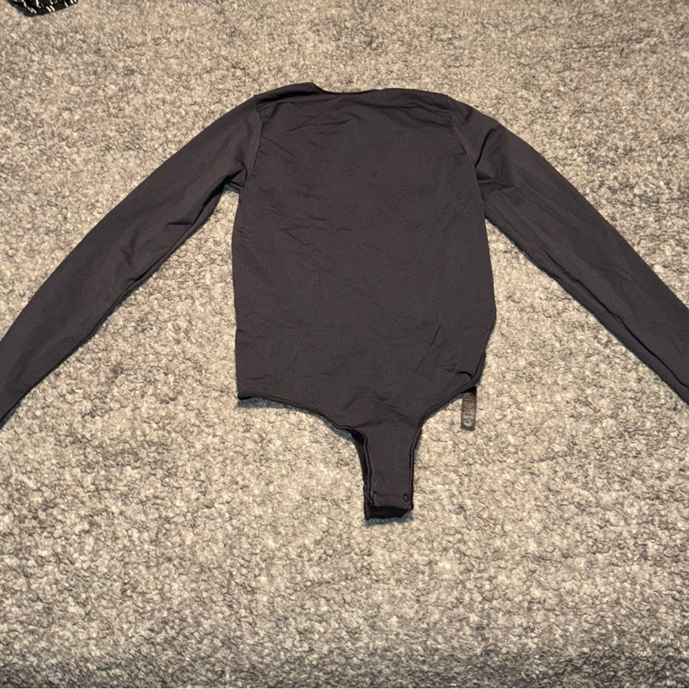 SKIMS Women's Long Sleeve Black Bodysuit